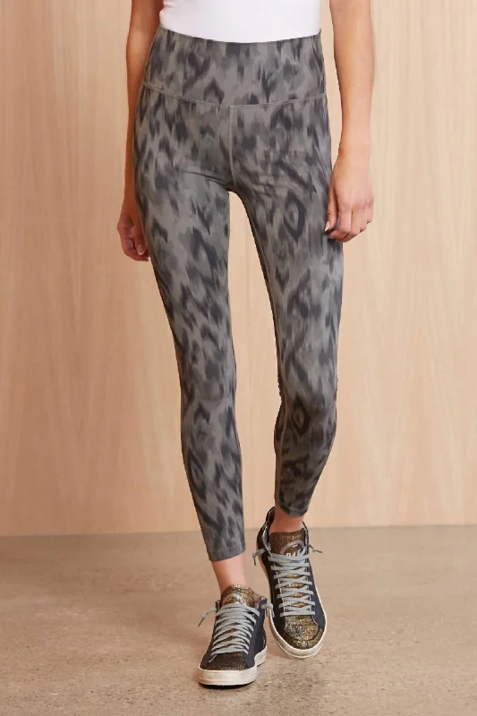 Luna Leggings In Watercolor Aztec Animal Print