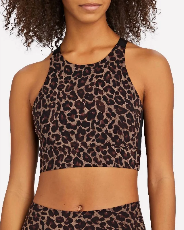 Sherman Sports Bra In Tort Leopard