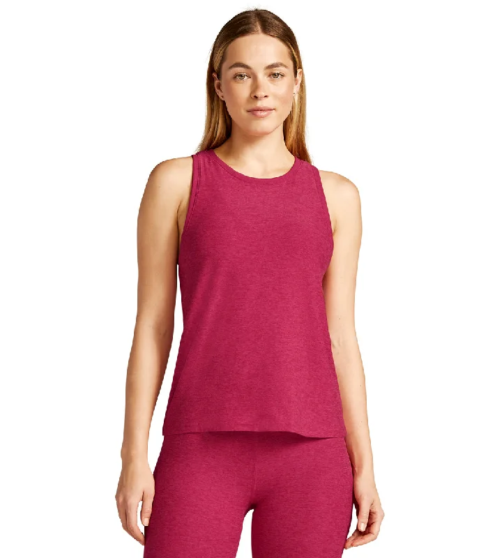 Beyond Yoga Featherweight Spacedye Rebalance Tank Cranberry Heather