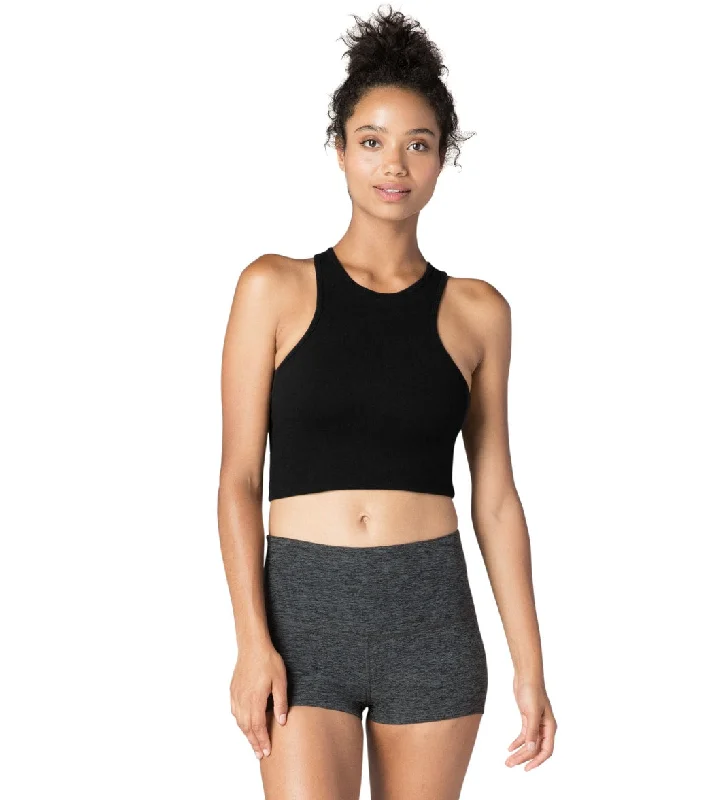 Beyond Yoga Studio Cropped Yoga Tank Jet Black