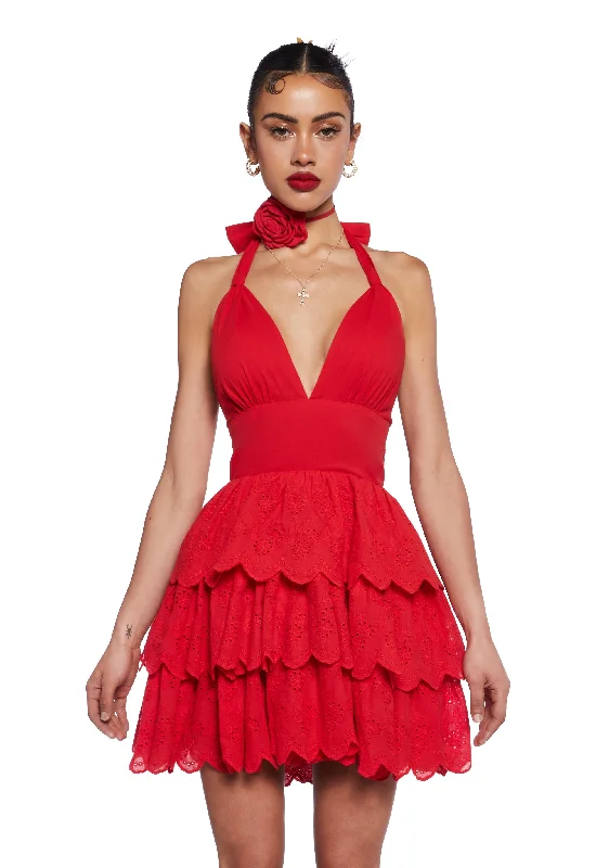 Call Me Yours Babydoll Dress - Red