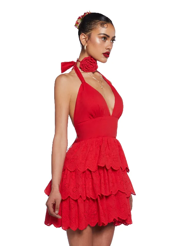 Call Me Yours Babydoll Dress - Red