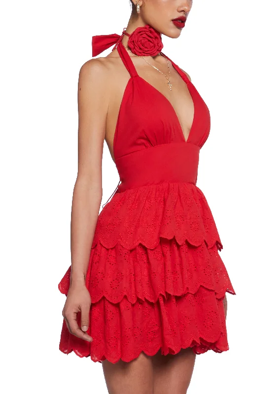 Call Me Yours Babydoll Dress - Red