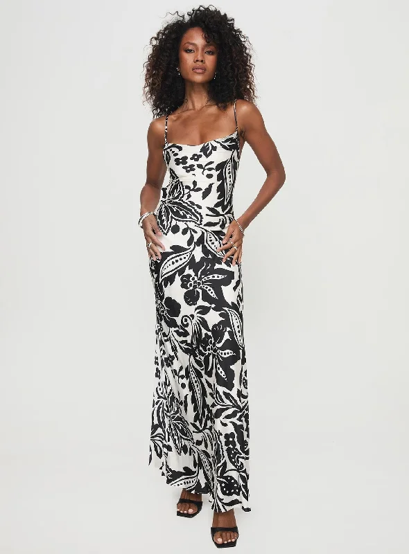 Conti Maxi Dress Black / White