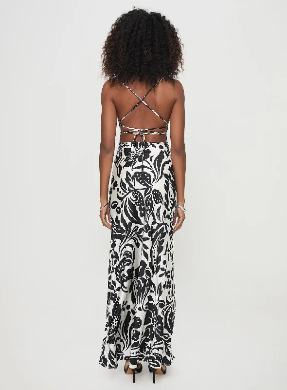 Conti Maxi Dress Black / White