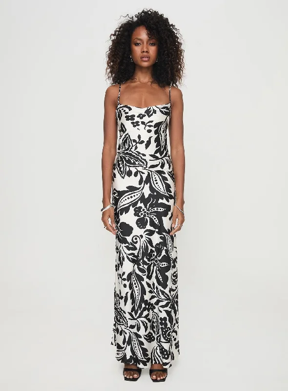 Conti Maxi Dress Black / White