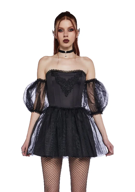 Eternal Sacrifice Mini Dress - Black