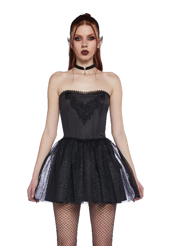 Eternal Sacrifice Mini Dress - Black