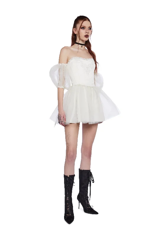 Eternal Sacrifice Mini Dress - White