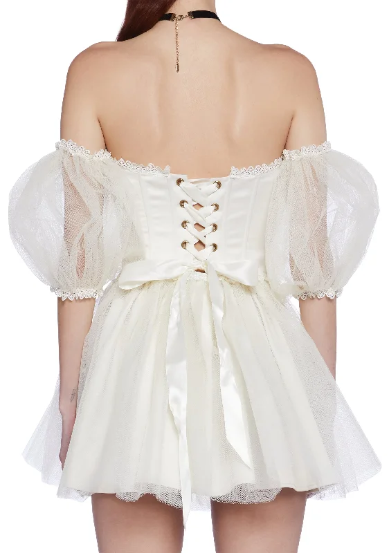 Eternal Sacrifice Mini Dress - White