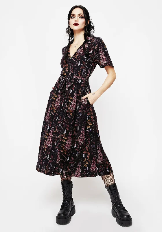 Foxglove Midi Shirt Dress