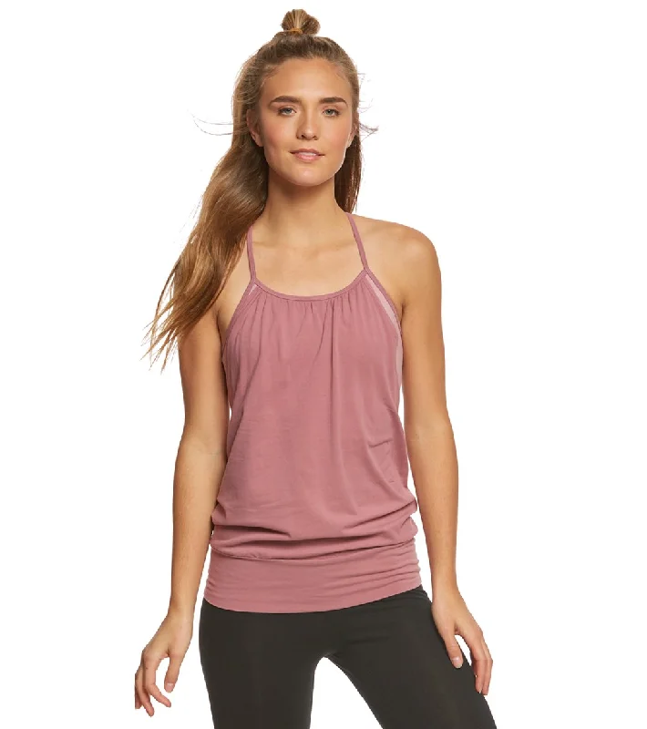 Hard Tail Over Easy Support Tank Top Dusty Rose