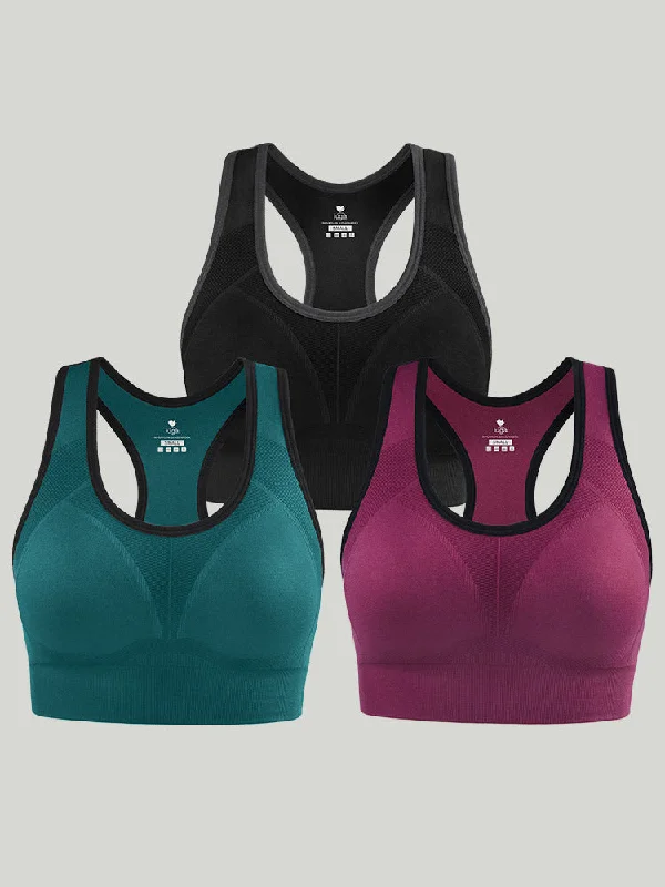 IUGA 3 Packs High Impact Racerback Sports Bra