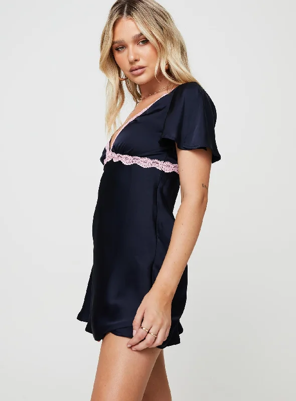 Jaron Mini Dress Navy Petite