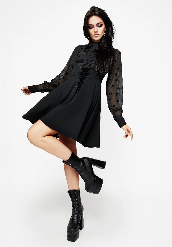 Nessa Lace Up Mini Dress