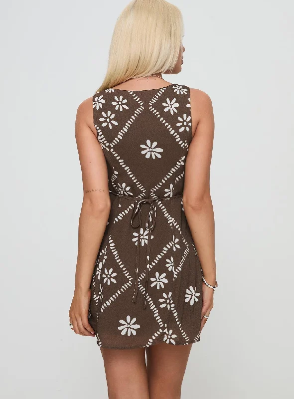 Niseko Mini Dress Brown