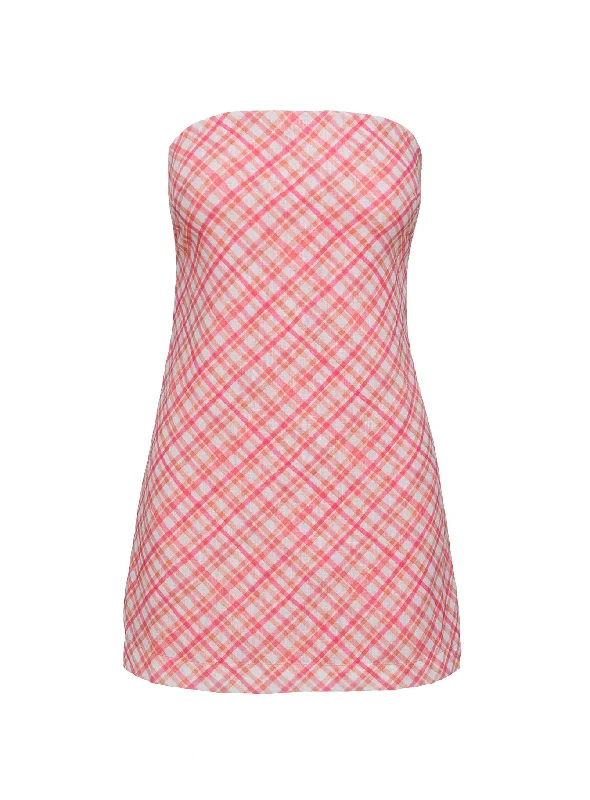 Nobuko Strapless Mini Dress Pink