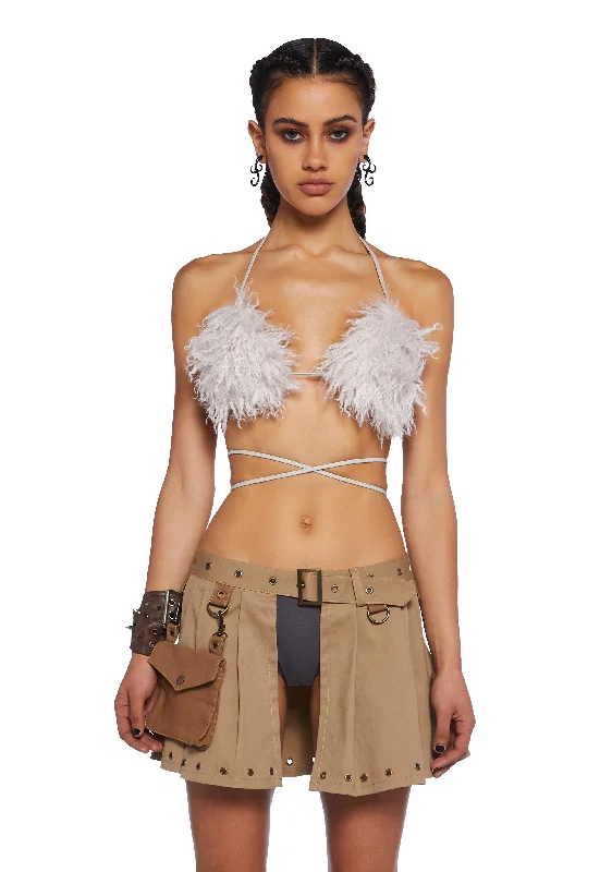 Icy Revival Faux Fur Top - White