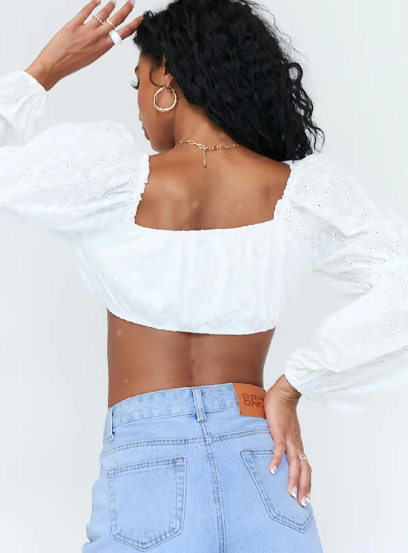 Pabla Long Sleeve Top White