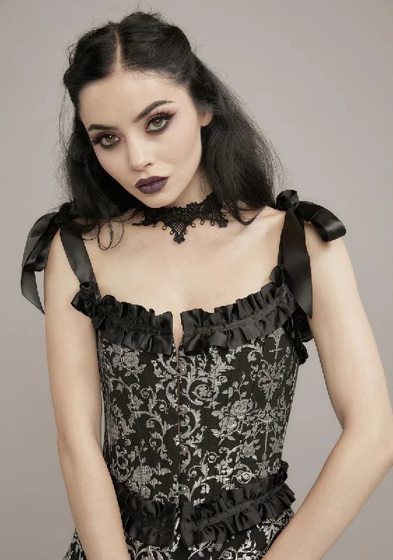 To Tell The Tale Brocade Bustier Top