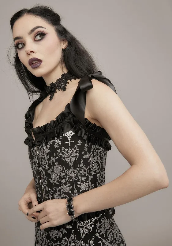 To Tell The Tale Brocade Bustier Top