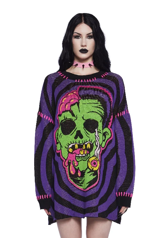 Ghoulish Gateway Intarsia Sweater