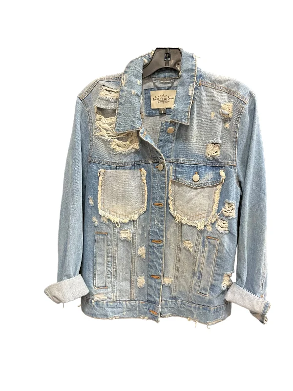 Blue Denim Jacket Denim Clothes Mentor, Size L