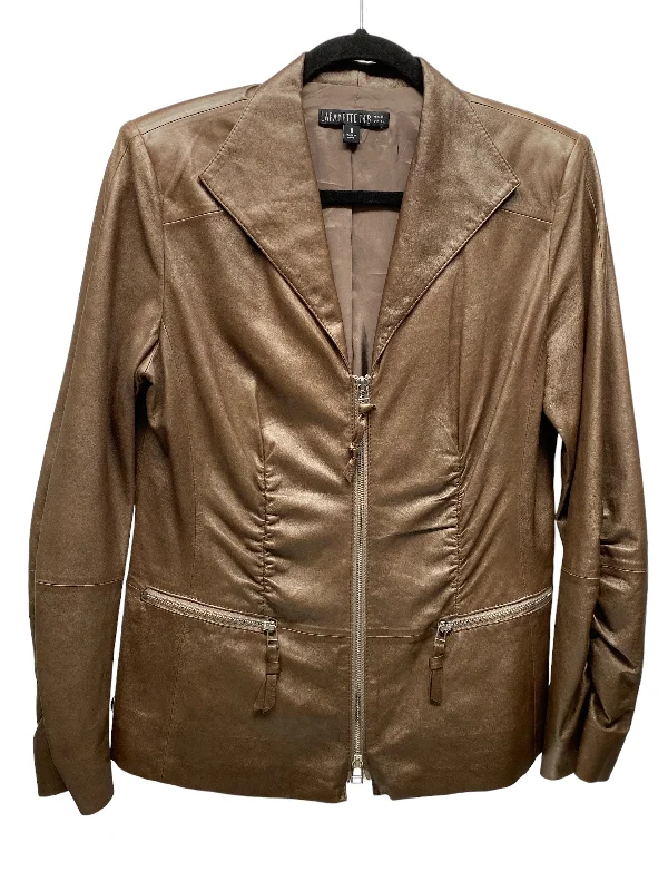 Brown Jacket Leather Lafayette 148, Size 8