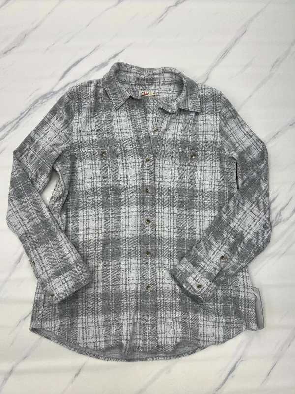 Plaid Pattern Jacket Shirt Faherty, Size M