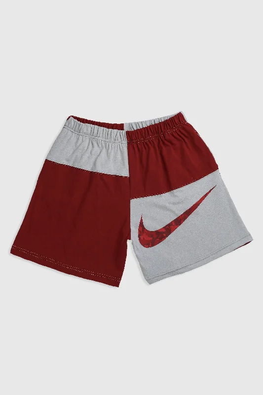 Unisex Rework Nike Patchwork Tee Shorts - M