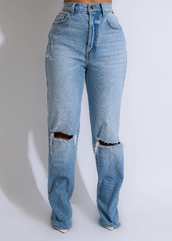 Love At First Sight Ripped Jean Light Denim