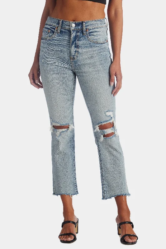 Shy Girl High Rise Crop Flare Leg Jeans