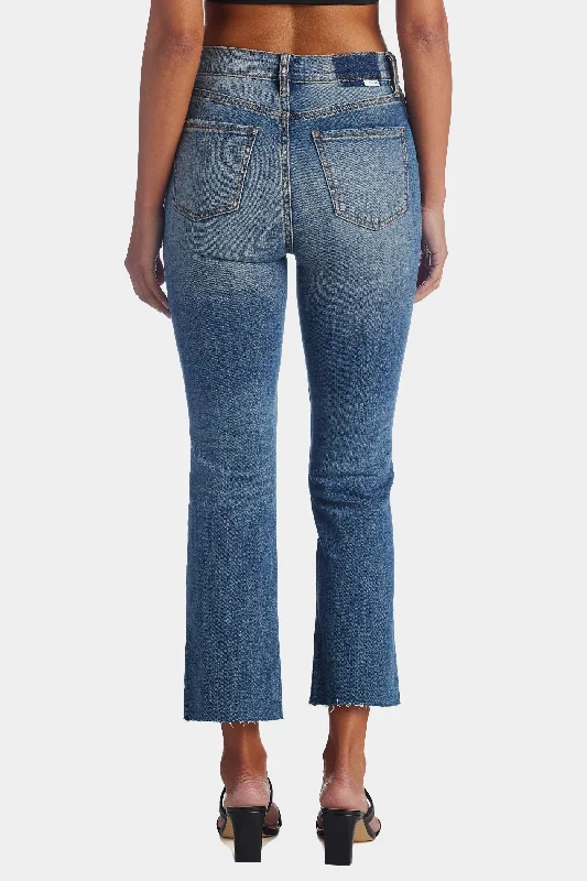 Shy Girl High Rise Crop Flare Leg Jeans