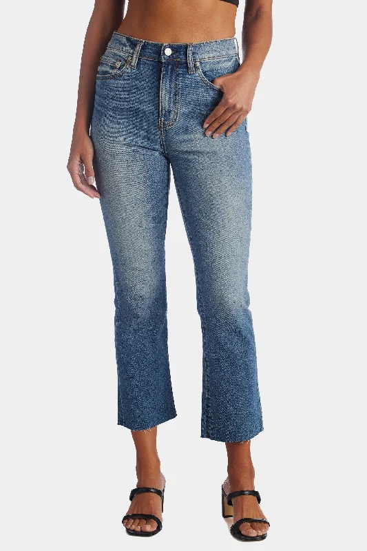 Shy Girl High Rise Crop Flare Leg Jeans