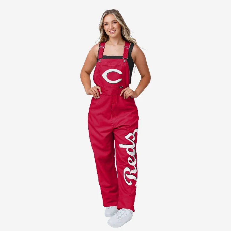 Cincinnati Reds Womens Big Logo Bib Overalls