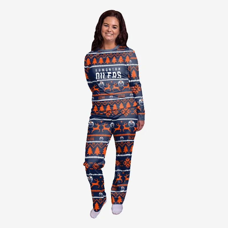 Edmonton Oilers Womens Family Holiday Pajamas