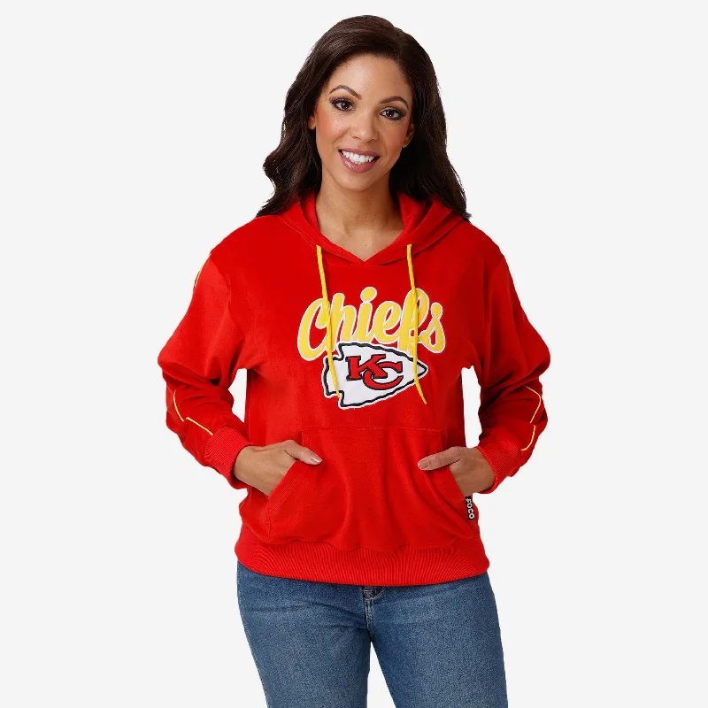 Kansas City Chiefs Womens Velour Hooded Sweatshirt