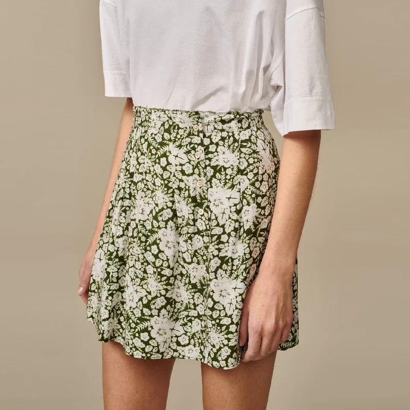 Lexie Skirt (Green Floral)