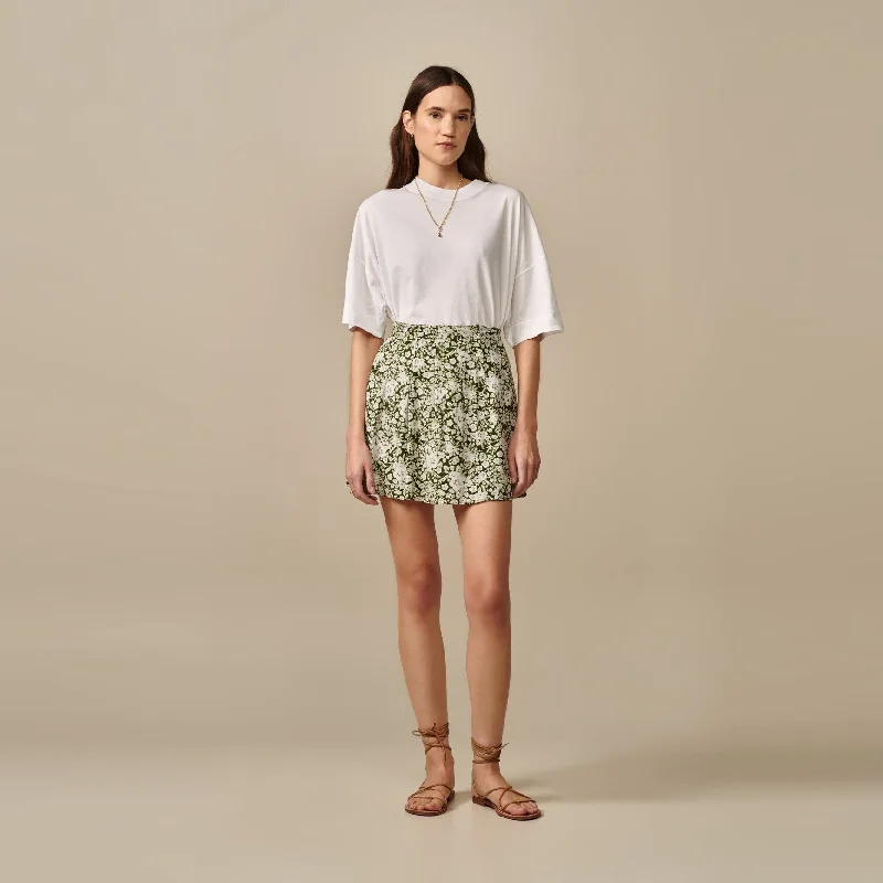 Lexie Skirt (Green Floral)