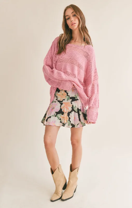 Meadows Flare Mini Skirt