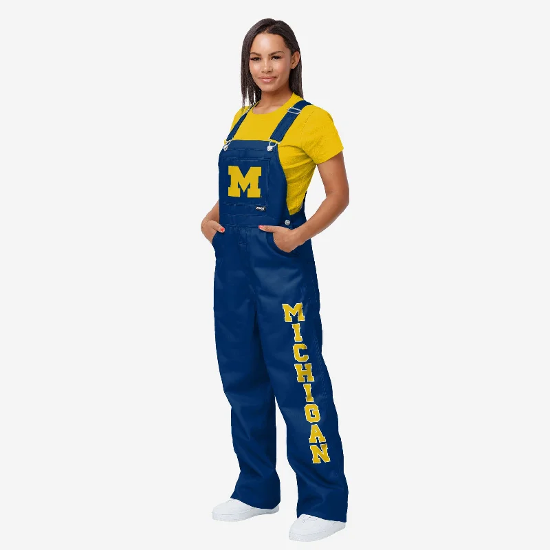 Michigan Wolverines Womens Big Logo Bib Overalls