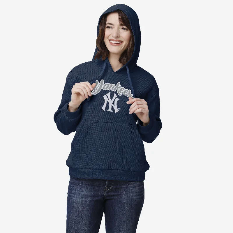 New York Yankees Womens Waffle Lounge Sweater