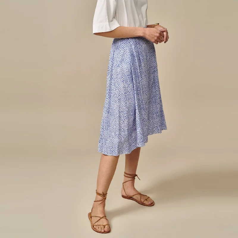 Pacific Skirt (Blue + White)