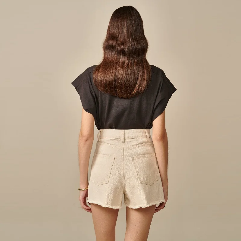 Party Denim Shorts (White)