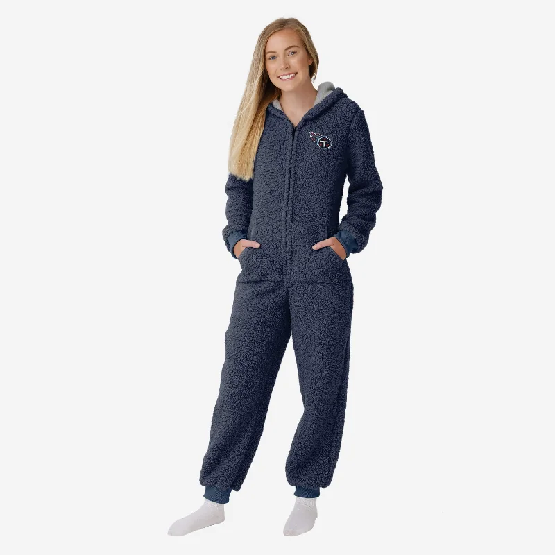 Tennessee Titans Womens Sherpa One Piece Pajamas