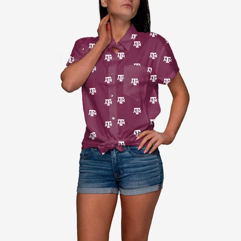 Texas A&M Aggies Logo Blast Womens Button Up Shirt