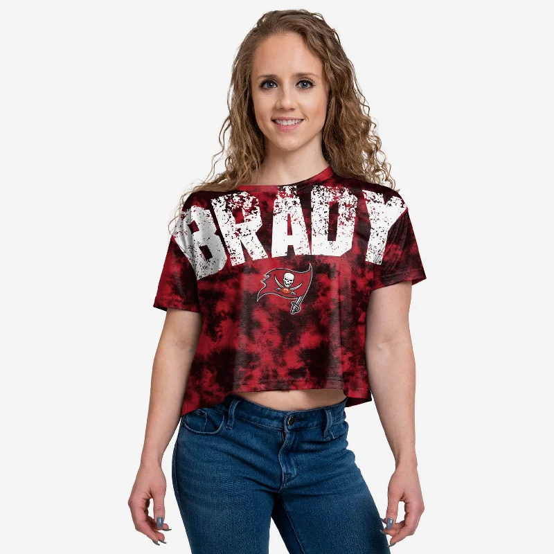 Tom Brady Tampa Bay Buccaneers Womens Tie-Dye Crop Top