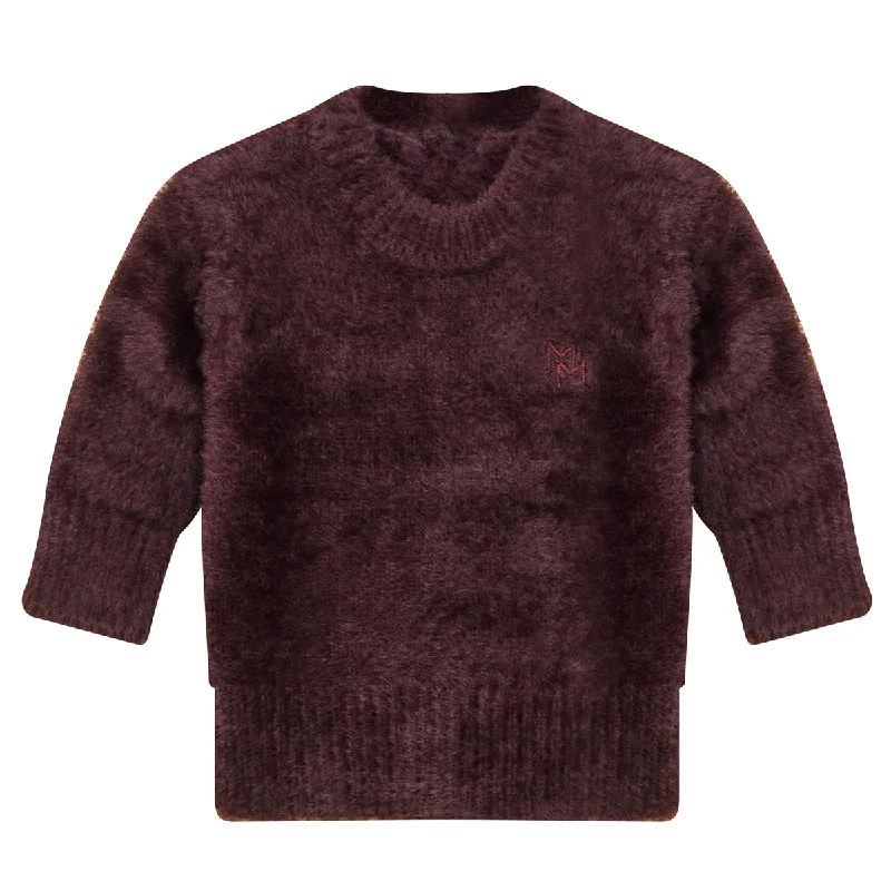 Mann Plum Baby Lionel Suspenders + Kenzo Mohair Sweater SET