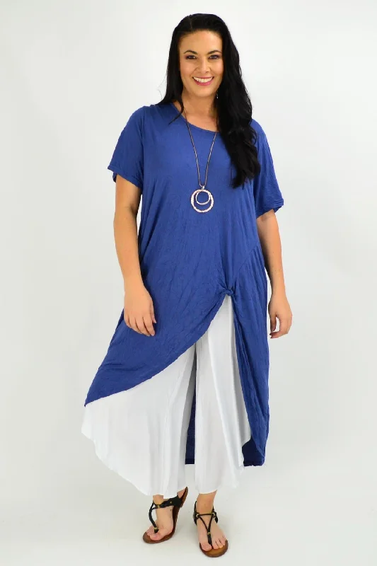 Deep Blue Sea Hi Low Tunic Top