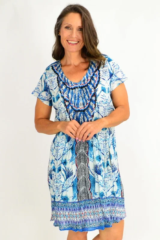 Dream Catcher Blue Tunic Top